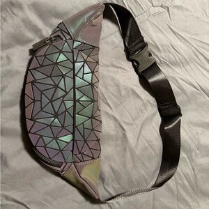 Geometric Iridescent Fanny Pack